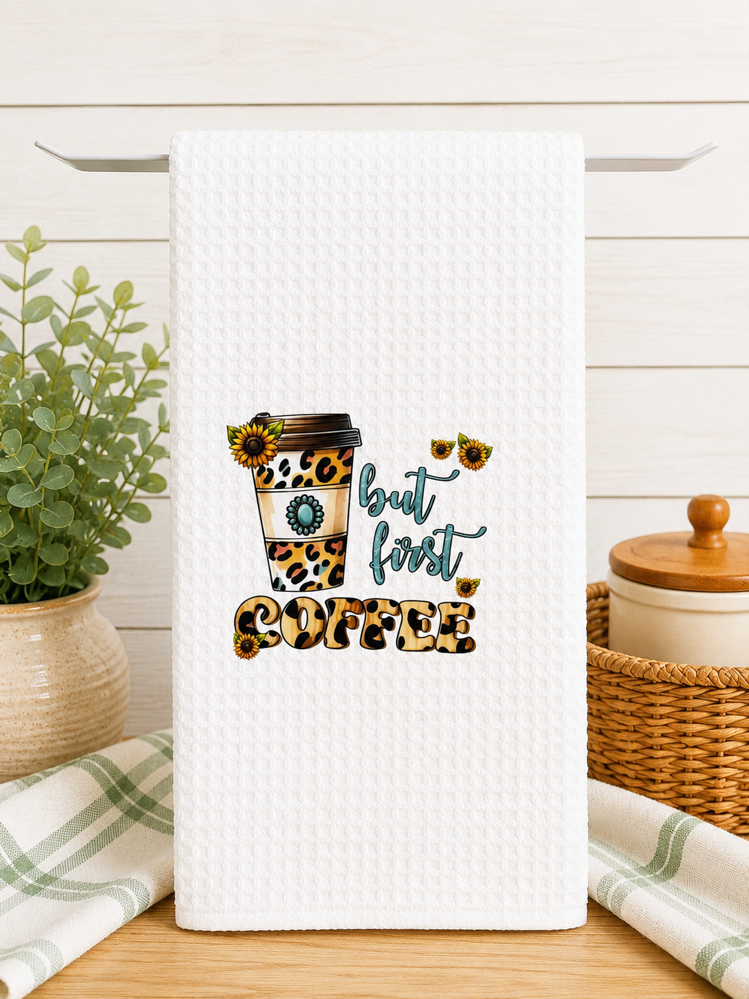 Life Begins After Coffee Kitchen Towel ☕