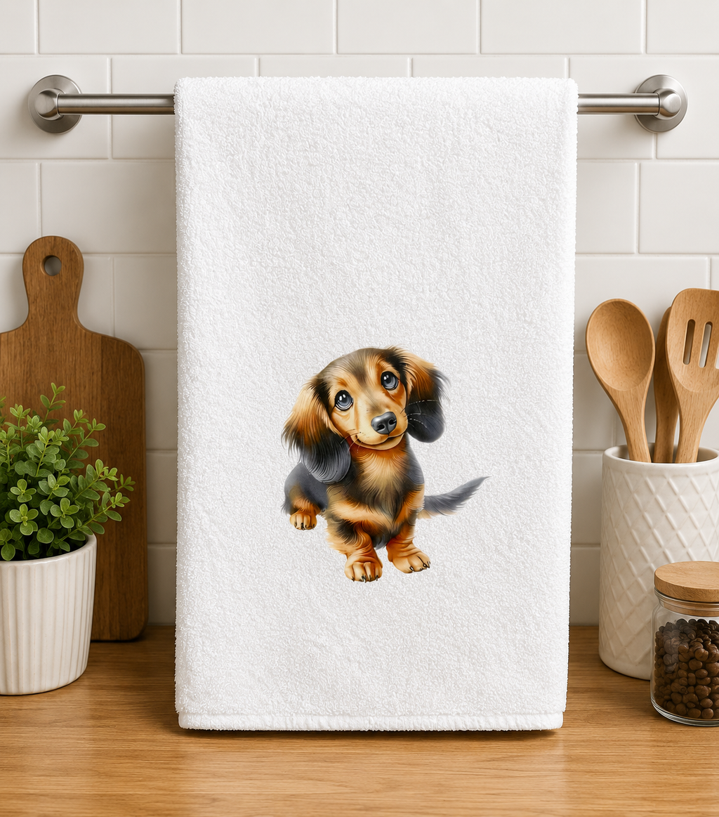 Cute Dachshund Kitchen Towel