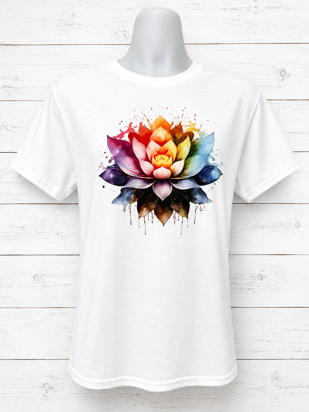 Beautiful T-shirt with a lotus flower