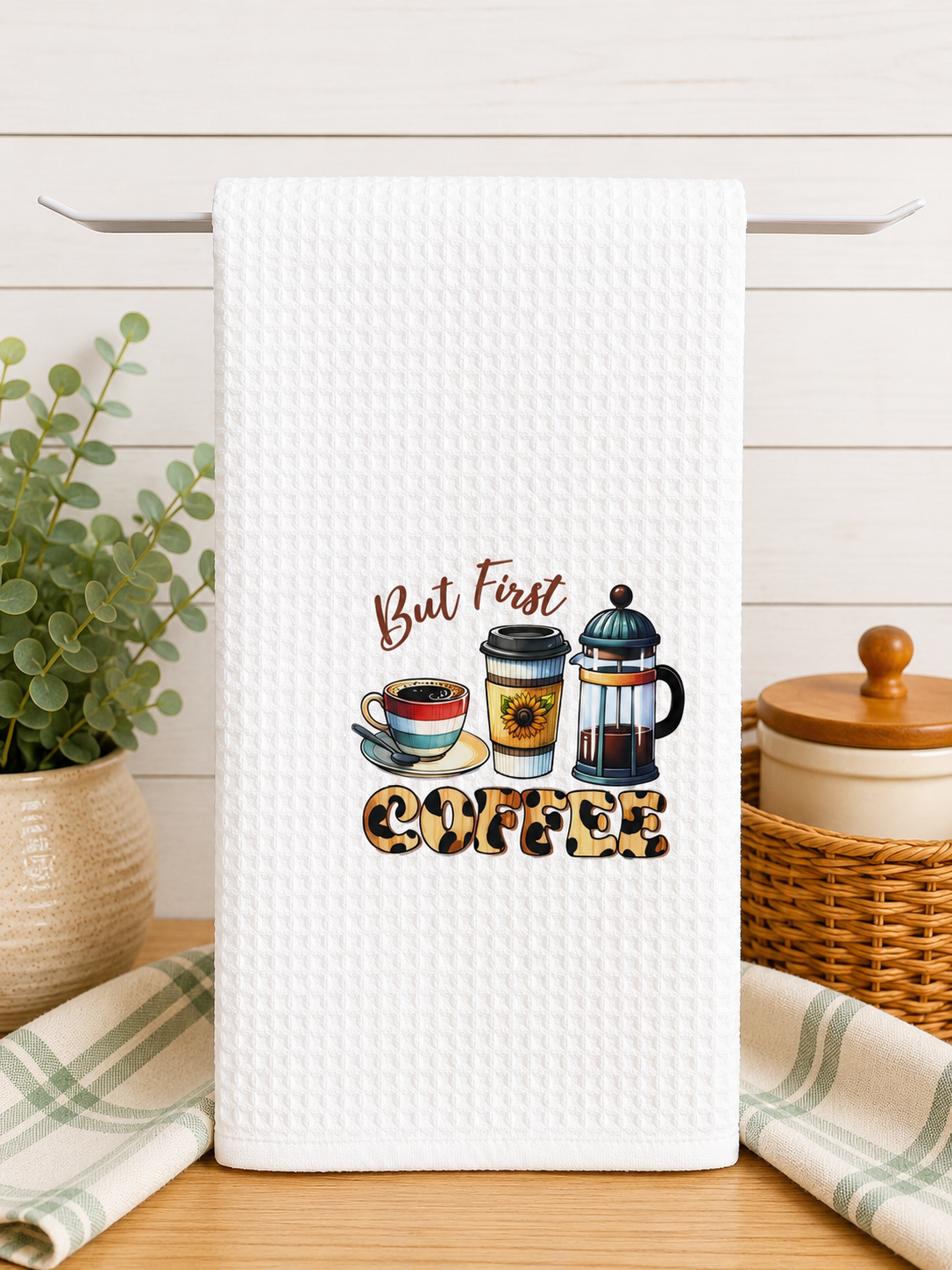 Life Begins After Coffee Kitchen Towel ☕