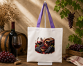 tote bag with wine design