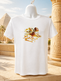 Short-sleeved T-shirt with a beautiful Sphinx design.