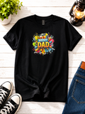 Beautiful short-sleeve shirt with a "BEST DAD" tool design.